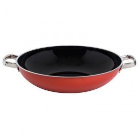 immagine del wok Silit Energy Red, diametro 36 cm senza il coperchio in vetro, visone frontal